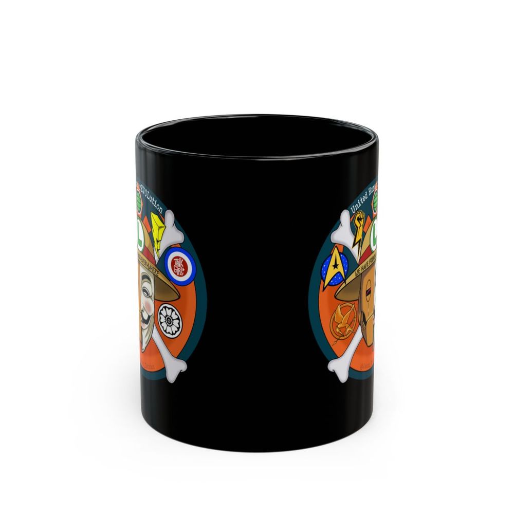 United Human rEVOLution emblem Mug | Black Ceramic Coffee Cu...