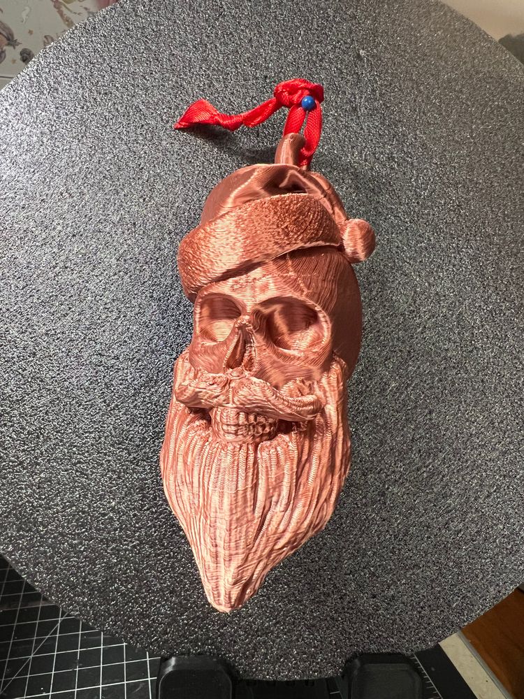 Bronze color Santa Skull Ornament