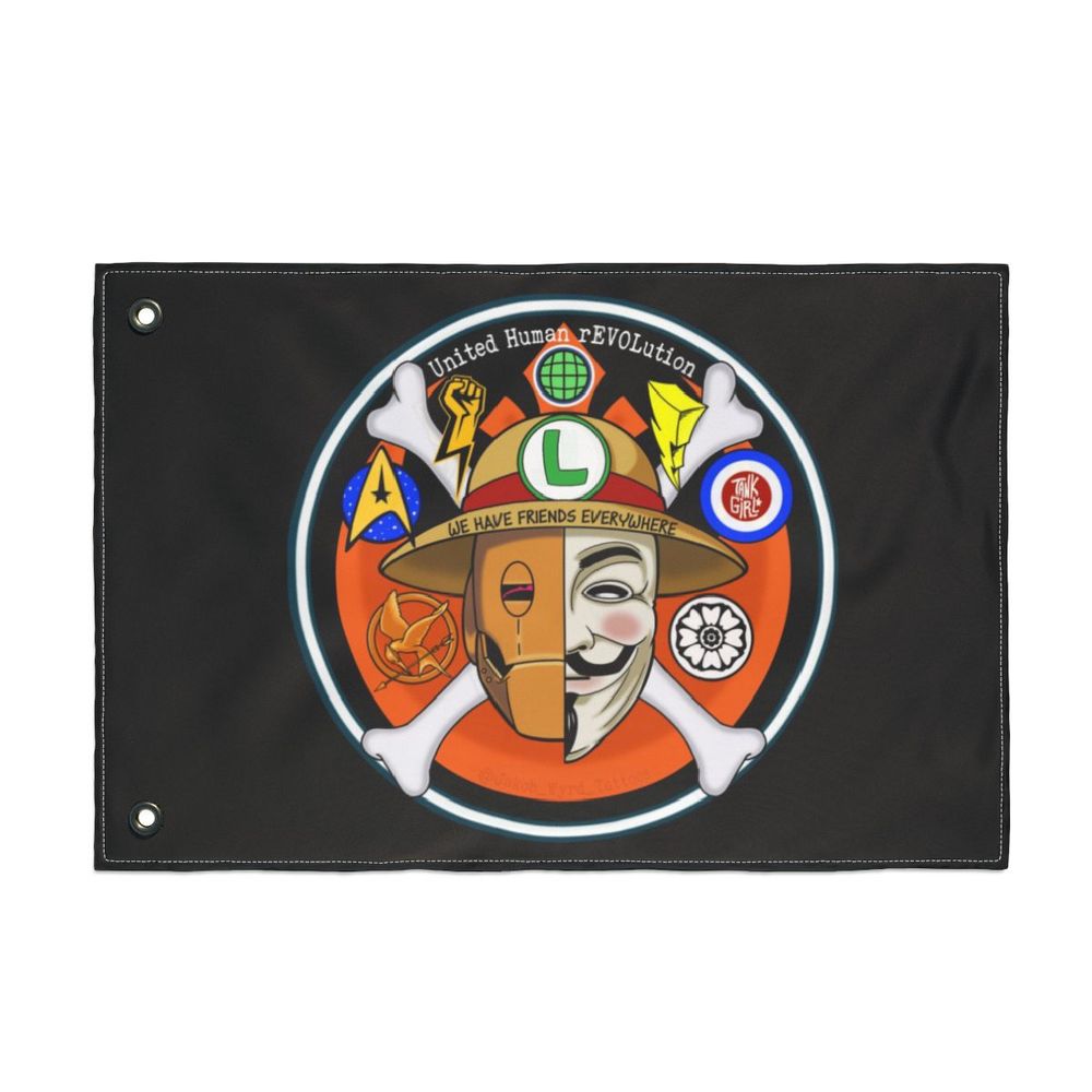 United Human rEVOLution Double Sided Flag