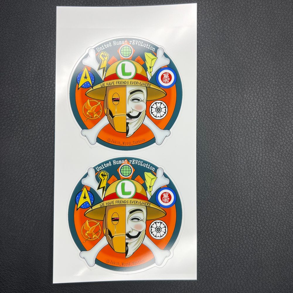 United Human rEVOLution stickers
