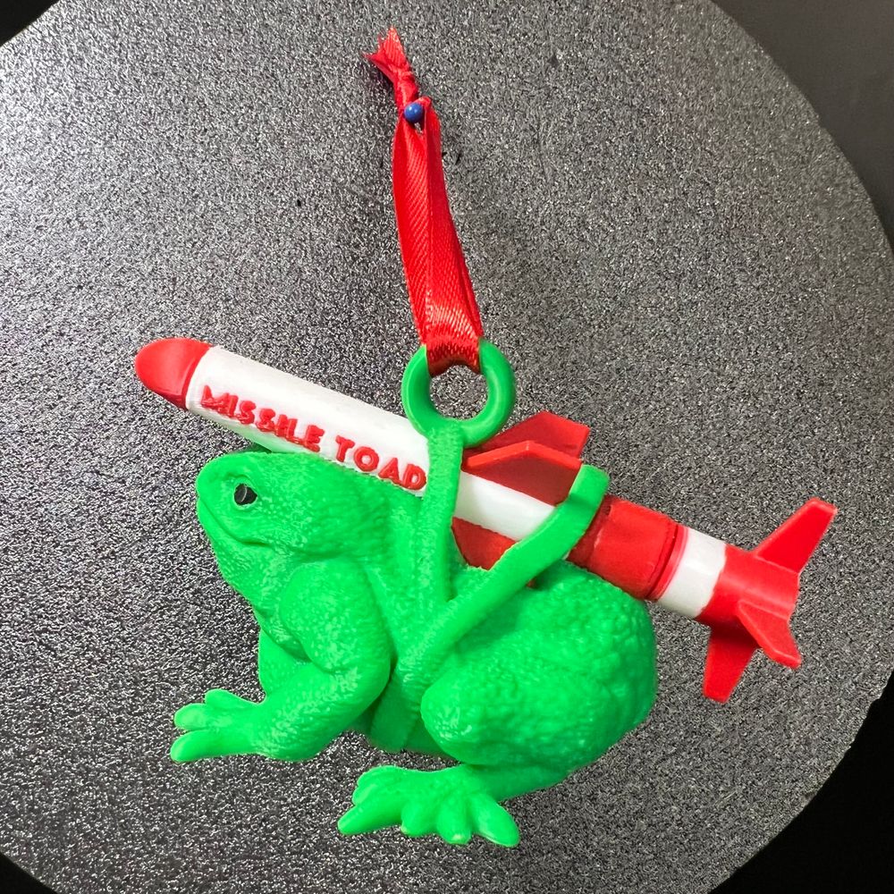 Hex 3D missle toad ornament
